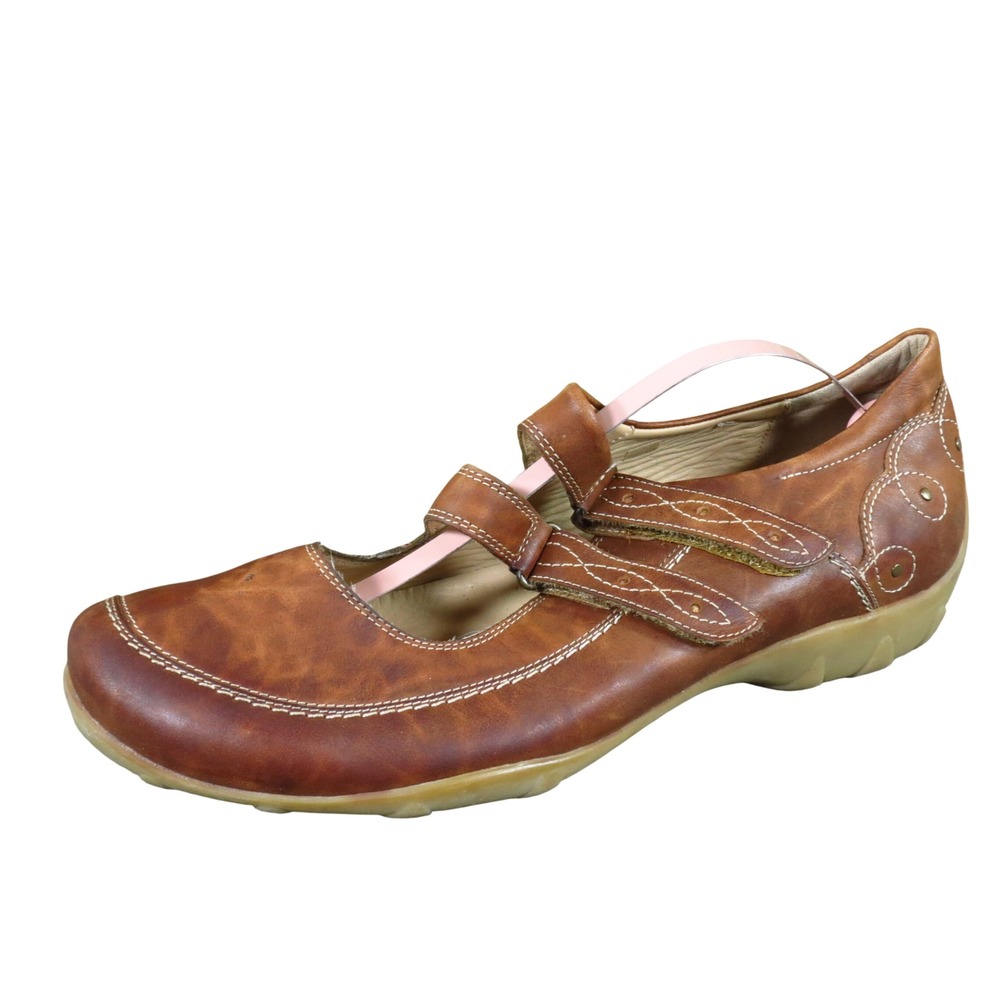 Durea Iris Women Mary Jane‎ Shoes Size 5.5 UK Walking Comfort Brown Leather